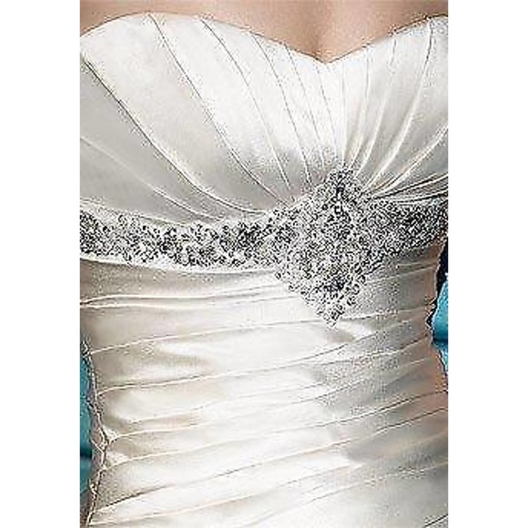 Demetrios Strapless Ivory Wedding Dress Style 4284 Discount Designer Wedding Dre - Picture 2 of 7